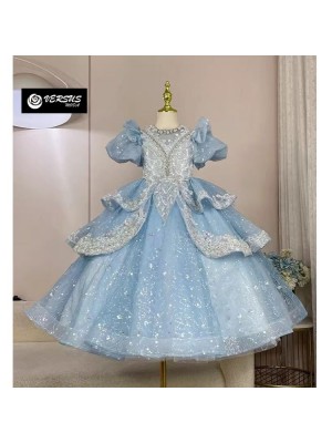 Vestito Deluxe Bambina Carnevale Party Principessa Girl Costume PRINCIPESSA02 A